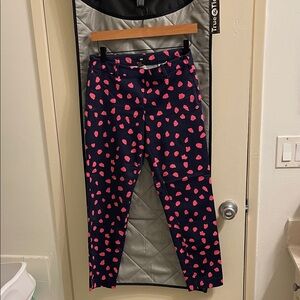 H&M Navy with Bright Pink Spots Women’s pants